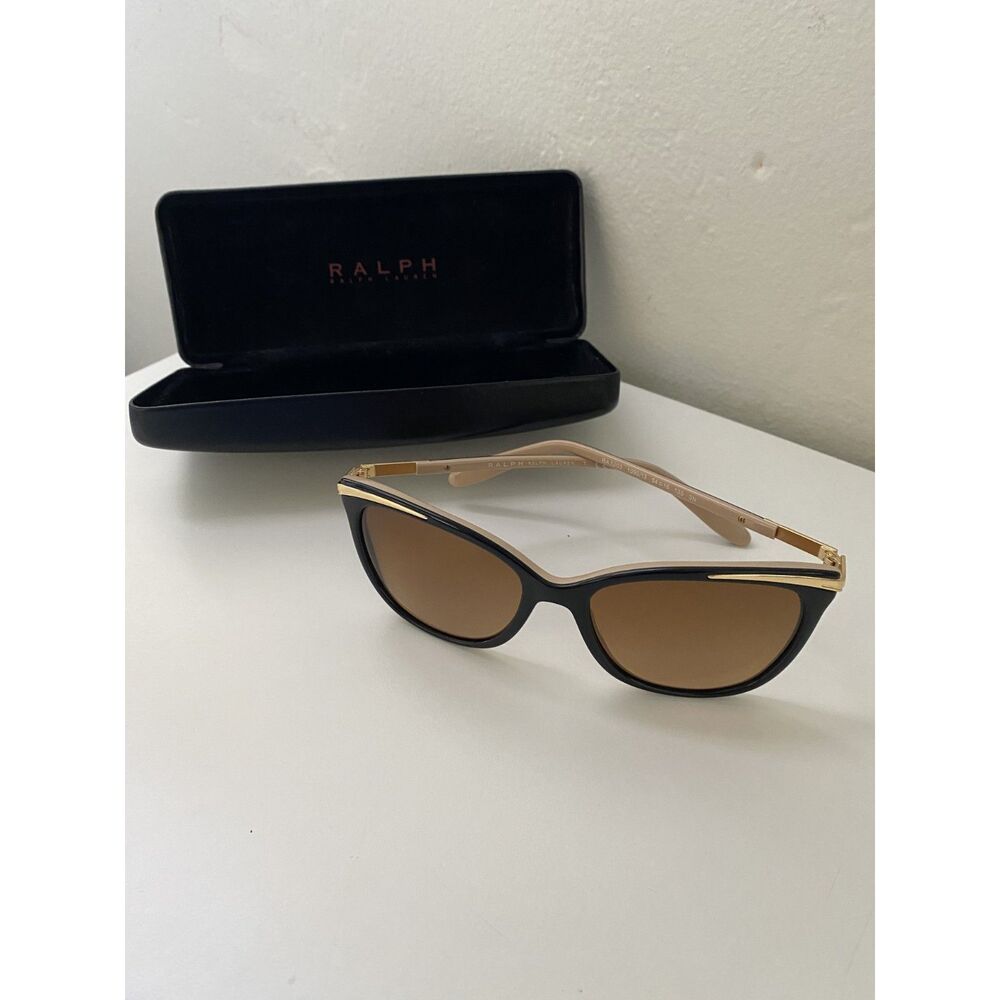 Ralph by Ralph Lauren RA5203 Black Nude Cat Eye Designer Glasses Frames 54-16